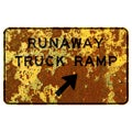 Old rusty American road sign - Runaway truck ramp exit