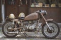 Old, rusty american vietnam war motorcycle