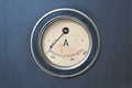 Old rusty ampere meter Royalty Free Stock Photo