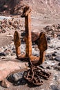 An old rusty anchor