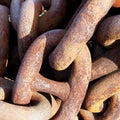 Old rusty anchor chain Royalty Free Stock Photo