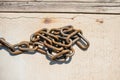 Old rusty anchor chain Royalty Free Stock Photo