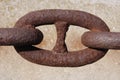 Old rusty anchor chain Royalty Free Stock Photo