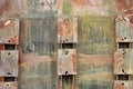 Old Rusty Background. Damaged Aged Box With Rust And Peeled Paint Royalty Free Stock Photo