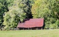 Old Rusty Barn in Field