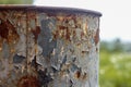 Old rusty barrel