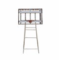 Old rusty basketball hoop was abandoned. Isolated on white the background include clipping path