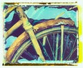 Old Rusty Bike as an Image Transfer Royalty Free Stock Photo