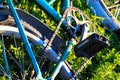 Old Rusty Bike on Grass in Camp