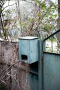 Old rusty blue mailbox Royalty Free Stock Photo