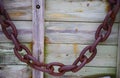 A Big Rusty Anchor Boat Chain