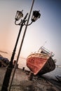 Old rusty boat in Koroni, Greece Royalty Free Stock Photo