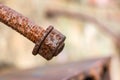 Old, rusty bolt with nut Royalty Free Stock Photo