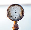 Old rusty broken Manometer Royalty Free Stock Photo