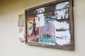 Old rusty bulletin board