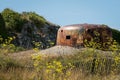 Old rusty bunker of the second world war in Saint Malo Royalty Free Stock Photo