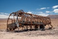 Old rusty bus in Atacama desert in Chile