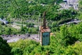 Old rusty cable car in Chiatura, Georgia Royalty Free Stock Photo