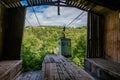 Old rusty cable car in Chiatura, Georgia Royalty Free Stock Photo