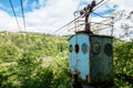 Old rusty cable car in Chiatura, Georgia Royalty Free Stock Photo