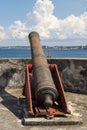 Old rusty cannon in the san severino castle grounds, matanzas, Cuba Royalty Free Stock Photo