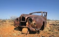 Old rusty car abandoned in Australian Outback Royalty Free Stock Photo