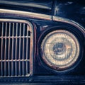 Old rusty car bumper and lamp Royalty Free Stock Photo