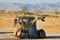 Old rusty car in Namibia desert Royalty Free Stock Photo