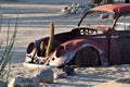 Old rusty car in Namibia desert Royalty Free Stock Photo
