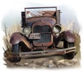 Old rusty car Royalty Free Stock Photo