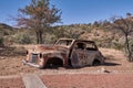 Old rusty car wreck abandoned in Namibia Royalty Free Stock Photo