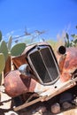 Old rusty car wreck namibia desert Royalty Free Stock Photo