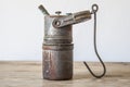 Old rusty carbide lamp Royalty Free Stock Photo