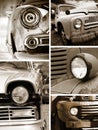 Old rusty cars head lamp Royalty Free Stock Photo