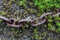 Old rusty chain