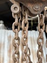 an old rusty chain in industry site Royalty Free Stock Photo