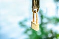 Old rusty chain and the lock Royalty Free Stock Photo