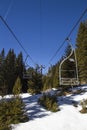 Old, rusty chairlift on Durmitor Mountain, Montenegro