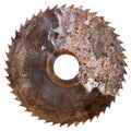 Old rusty circular saw blade Royalty Free Stock Photo