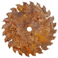Old rusty circular saw blade Royalty Free Stock Photo