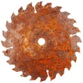 Old rusty circular saw blade