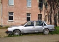 Old vintage classic luxury car Volvo 760 GLE sedan parked