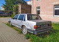 Old vintage classic luxury car Volvo 760 GLE sedan parked