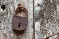 old rusty closed lock