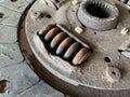 Old rusty clutch texture Royalty Free Stock Photo