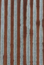 Old, corrugated iron fence Royalty Free Stock Photo