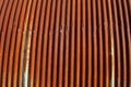 Old Rusty corrugated iron roofing Royalty Free Stock Photo