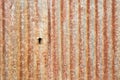 Old rusty corrugated iron wall Royalty Free Stock Photo