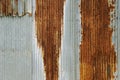 Old Rusty Corrugated Zinc Sheet Paneling Texture Royalty Free Stock Photo