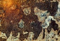 Old and rusty damaged metal /Grunge texture with scratches and cracks. Royalty Free Stock Photo